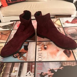 Kenneth Cole Reaction Burgundy Ankle Boots